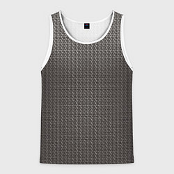 Майка-безрукавка мужская Кольчуга серая, цвет: 3D-белый