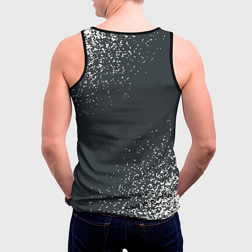 Мужская майка без рукавов Борис зубастый волк / 3D-Черный – фото 4