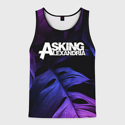 Майка-безрукавка мужская Asking Alexandria neon monstera, цвет: 3D-черный