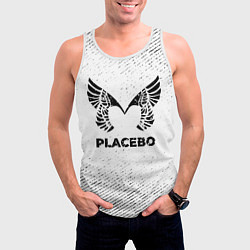 Майка-безрукавка мужская Placebo с потертостями на светлом фоне, цвет: 3D-белый — фото 2