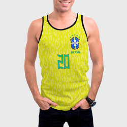 Майка-безрукавка мужская Винисиус Жуниор ЧМ 2022 сборная Бразилии домашняя, цвет: 3D-черный — фото 2