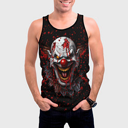 Майка-безрукавка мужская Страшный клоун, цвет: 3D-черный — фото 2