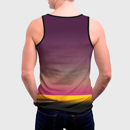 Мужская майка без рукавов Барт Симпсон - нейросеть / 3D-Черный – фото 4