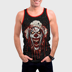 Майка-безрукавка мужская Bloody clown, цвет: 3D-красный — фото 2