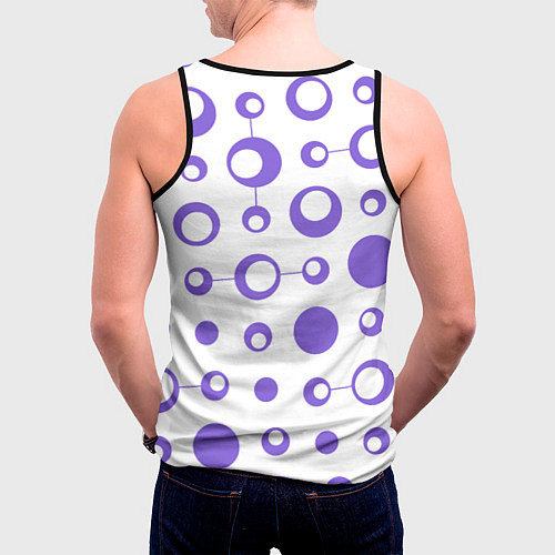 Мужская майка без рукавов Узор из кругов / 3D-Черный – фото 4