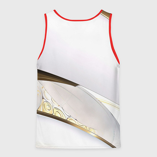 Мужская майка без рукавов Девушка с пышными формами аниме / 3D-Красный – фото 2