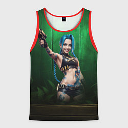 Майка-безрукавка мужская Jinx Arcane league, цвет: 3D-красный