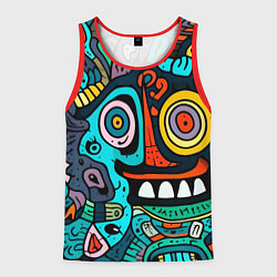 Мужская майка без рукавов Монстры в голубом и оранжевом - нейросеть