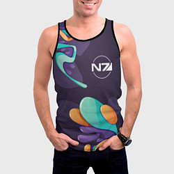 Майка-безрукавка мужская Mass Effect graffity splash, цвет: 3D-черный — фото 2