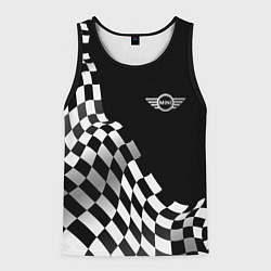 Майка-безрукавка мужская Mini racing flag, цвет: 3D-черный