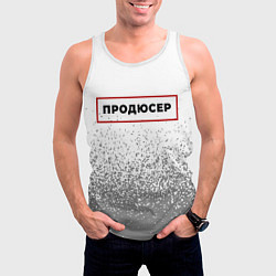 Майка-безрукавка мужская Продюсер в рамке красного цвета, цвет: 3D-белый — фото 2