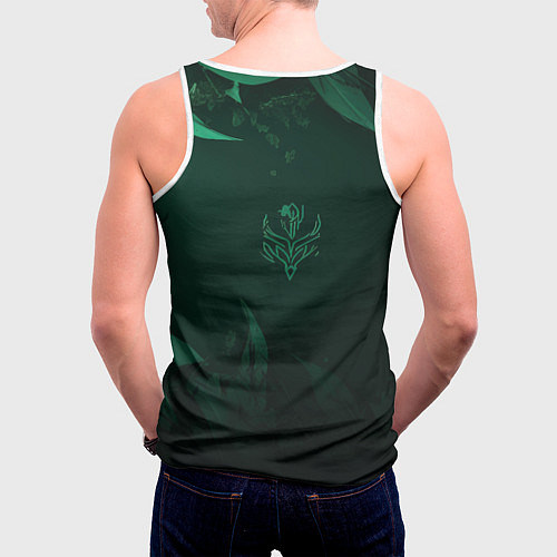 Мужская майка без рукавов Jinx art green Arcane League of Legends / 3D-Белый – фото 4