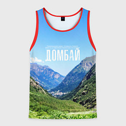 Майка-безрукавка мужская Домбай, цвет: 3D-красный