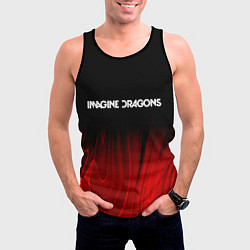 Майка-безрукавка мужская Imagine Dragons red plasma, цвет: 3D-черный — фото 2