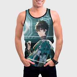 Майка-безрукавка мужская Дань Хэн в общем вагоне, цвет: 3D-черный — фото 2