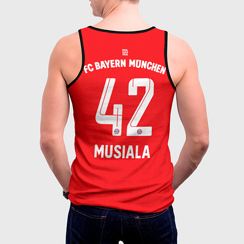 Мужская майка без рукавов Джамал Мусиала Бавария Мюнхен форма 2223 домашняя / 3D-Черный – фото 4