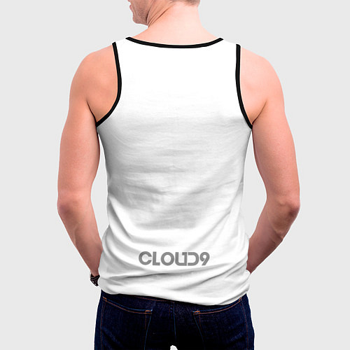 Мужская майка без рукавов Cloud9 white / 3D-Черный – фото 4