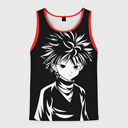 Мужская майка без рукавов Киллуа - чб