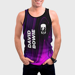 Майка-безрукавка мужская David Bowie violet plasma, цвет: 3D-черный — фото 2