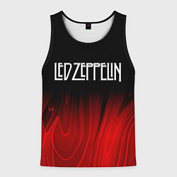 Майка-безрукавка мужская Led Zeppelin red plasma, цвет: 3D-черный