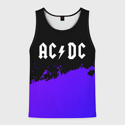 Майка-безрукавка мужская AC DC purple grunge, цвет: 3D-черный
