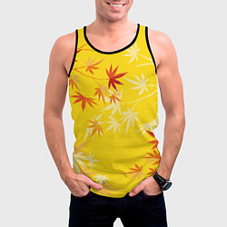 Майка-безрукавка мужская Листья японского клена, цвет: 3D-черный — фото 2
