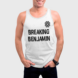 Майка-безрукавка мужская Breaking Benjamin glitch на светлом фоне: символ с, цвет: 3D-белый — фото 2
