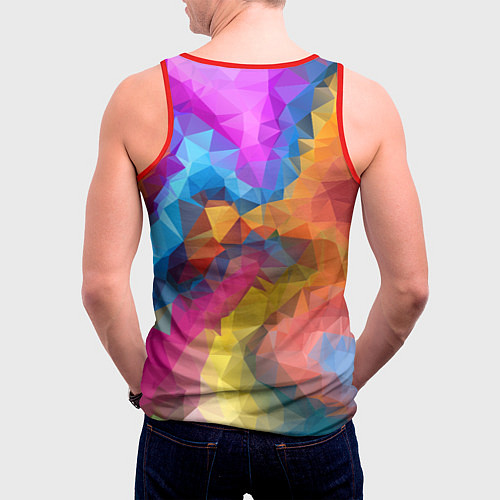 Мужская майка без рукавов Super colors / 3D-Красный – фото 4