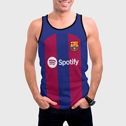 Майка-безрукавка мужская ФК Барселона форма 2324 домашняя, цвет: 3D-черный — фото 2