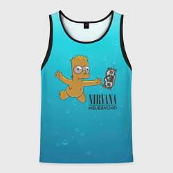 Майка-безрукавка мужская Nirvana - Simpson, цвет: 3D-черный