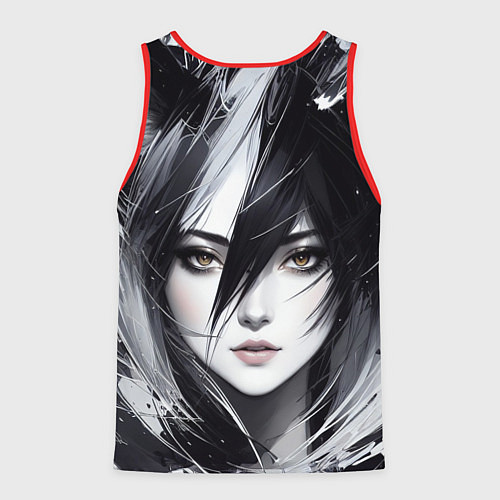 Мужская майка без рукавов Аниме девушка-лиса / 3D-Красный – фото 2