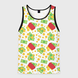 Майка-безрукавка мужская Cash, цвет: 3D-черный