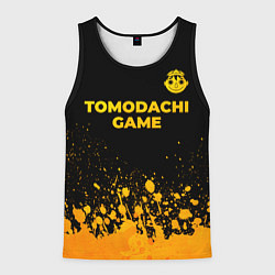 Майка-безрукавка мужская Tomodachi Game - gold gradient: символ сверху, цвет: 3D-черный