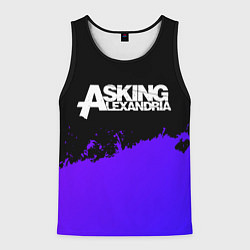 Майка-безрукавка мужская Asking Alexandria purple grunge, цвет: 3D-черный