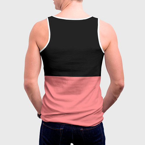 Мужская майка без рукавов BLACK PINK на черно-розовом / 3D-Белый – фото 4