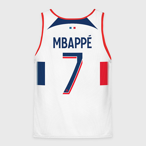 Мужская майка без рукавов Килиан Мбаппе форма ПСЖ 2324 гостевая / 3D-Красный – фото 2
