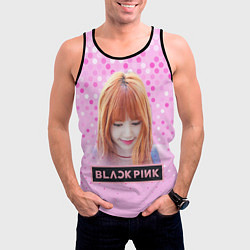 Майка-безрукавка мужская Blackpink Lisa, цвет: 3D-черный — фото 2