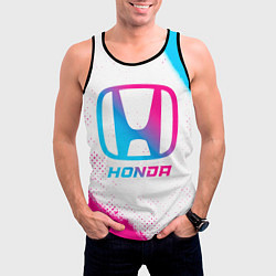 Майка-безрукавка мужская Honda neon gradient style, цвет: 3D-черный — фото 2