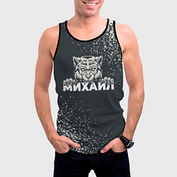 Майка-безрукавка мужская Михаил зубастый волк, цвет: 3D-черный — фото 2