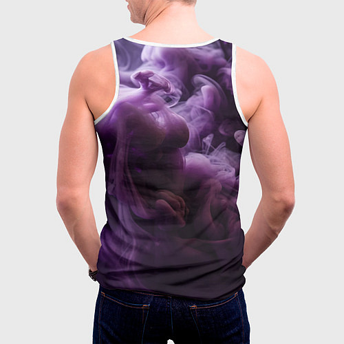 Мужская майка без рукавов Dead By Daylight Logo Smoke / 3D-Белый – фото 4