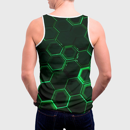 Мужская майка без рукавов Minecraft Logo Плиты / 3D-Белый – фото 4