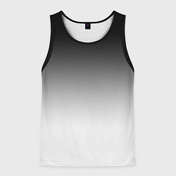 Майка-безрукавка мужская Black and white gradient, цвет: 3D-черный