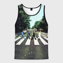 Майка-безрукавка мужская The Beatles альбом Abbey Road, цвет: 3D-черный