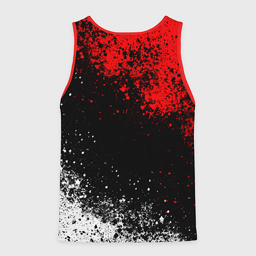 Мужская майка без рукавов Ауди - красный и белый / 3D-Красный – фото 2