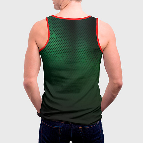 Мужская майка без рукавов CSGO green logo / 3D-Красный – фото 4