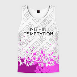 Мужская майка без рукавов Within Temptation rock legends: символ сверху