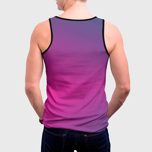 Мужская майка без рукавов Ёж в очках - опача / 3D-Черный – фото 4