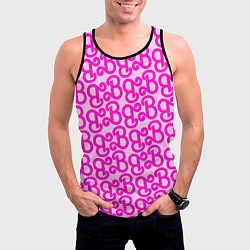 Майка-безрукавка мужская Логотип Барби - буква B, цвет: 3D-черный — фото 2