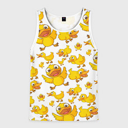 Майка-безрукавка мужская Yellow ducklings, цвет: 3D-белый
