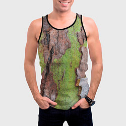 Майка-безрукавка мужская Кора дерева, цвет: 3D-черный — фото 2